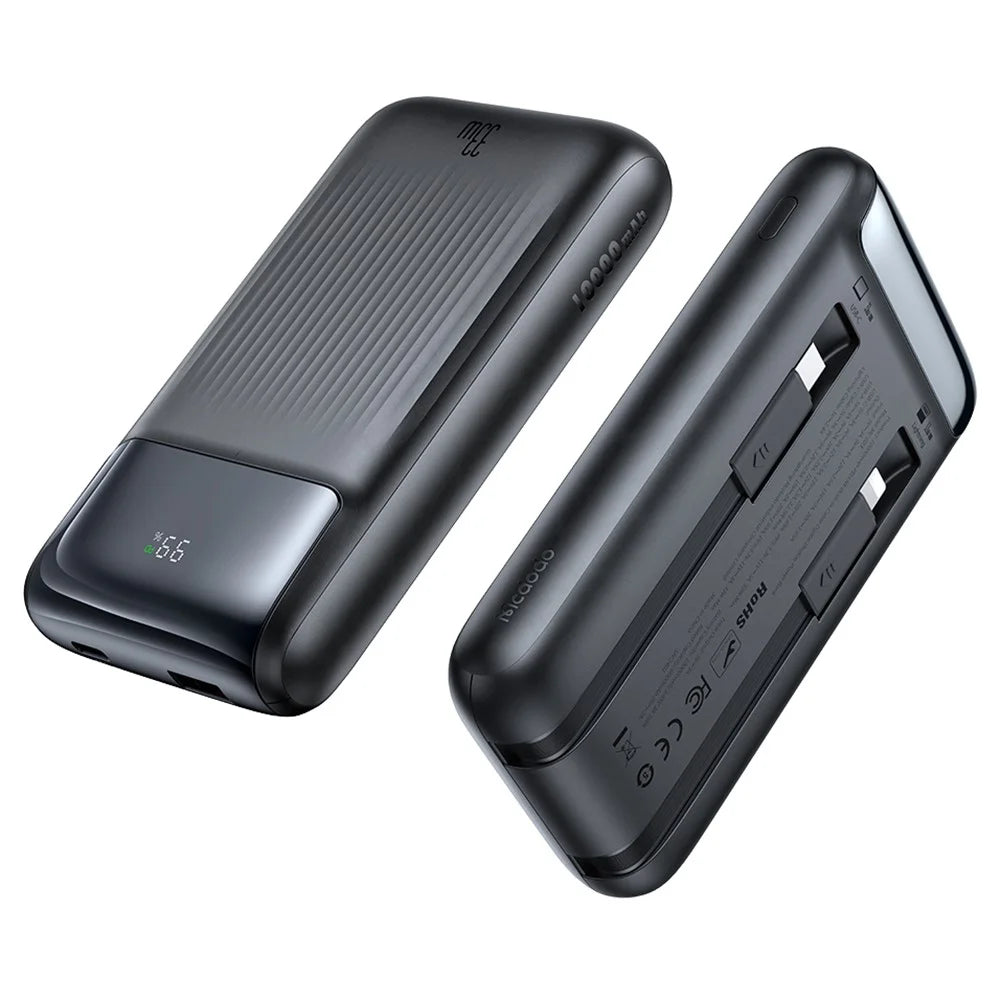 Mcdodo 33W 10000mAh Power Bank with Built-in Cables and Digital Display - MC-0231 - image 1