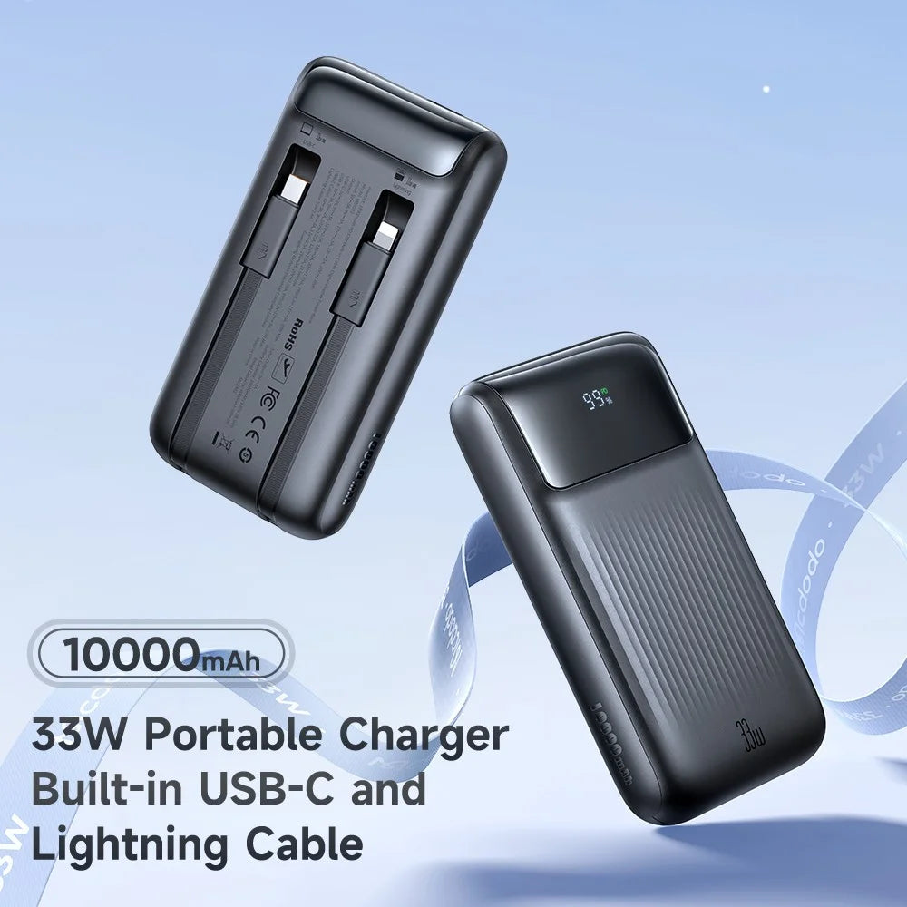 Mcdodo 33W 10000mAh Power Bank with Built-in Cables and Digital Display - MC-0231 - image 2
