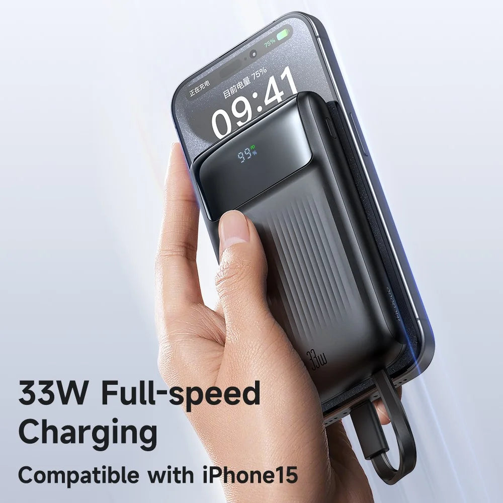 Mcdodo 33W 10000mAh Power Bank with Built-in Cables and Digital Display - MC-0231 - image 5