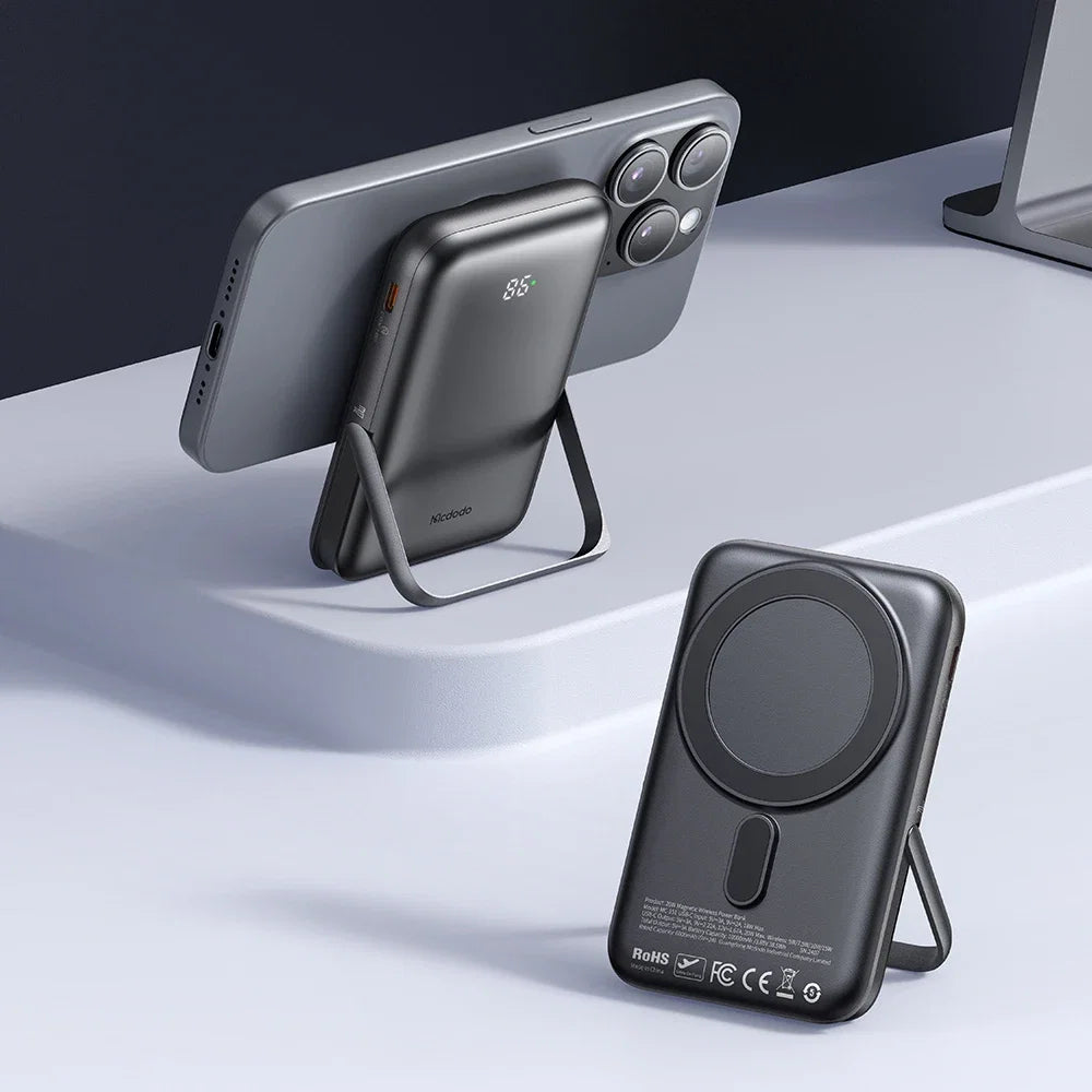 Mcdodo 2-in-1 10000mAh 20W+15W Wireless Power Bank with Foldable Stand - MC-1511 - image 2