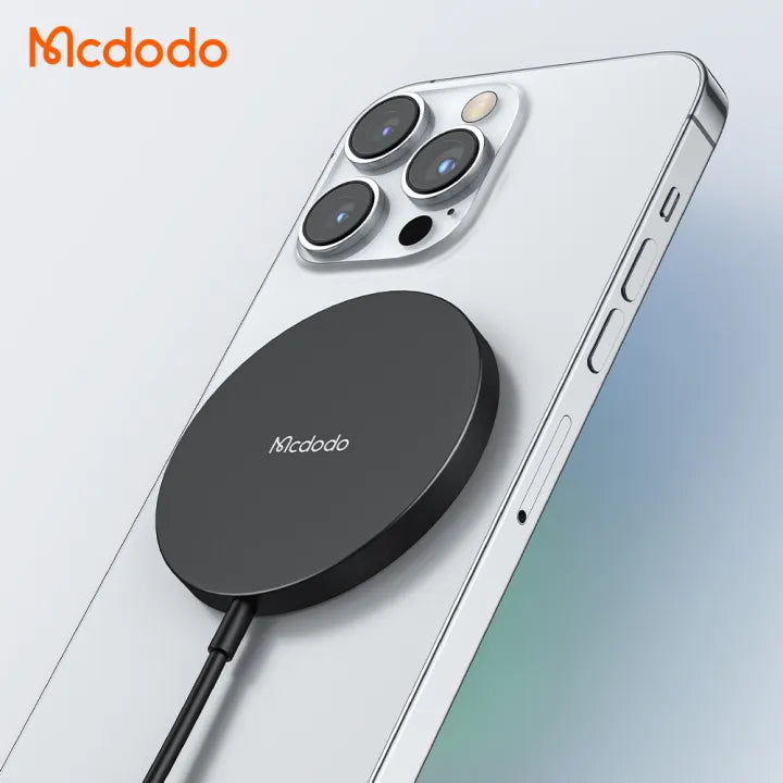 MCDODO Magnetic Wireless Charger Pakistan – 15W MagSafe Style USB-C Charging Puck