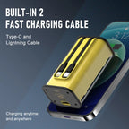 Orashare OT10CL power bank with built-in cable — back view Pakistan