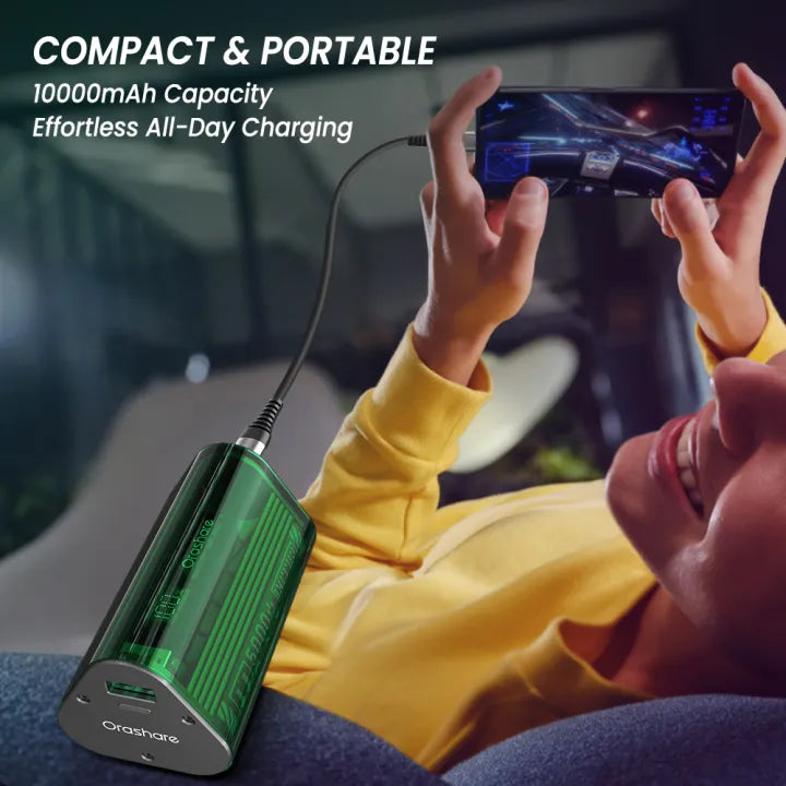 Orashare OT11 Transparent Mini Power Bank Pakistan 10000mAh 22.5W Super Fast