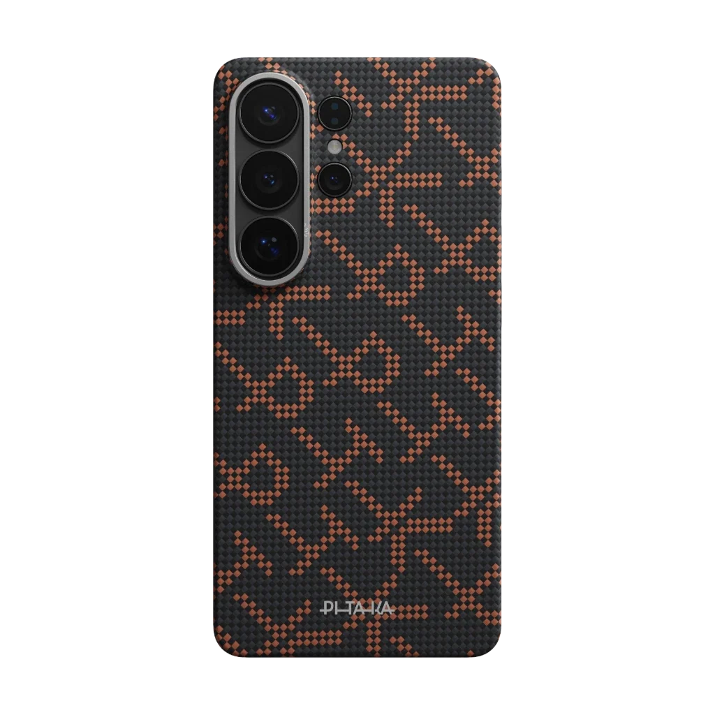 Official PITAKA Galaxy S26 Ultra PTK Leaping Orange/Black Edge Case