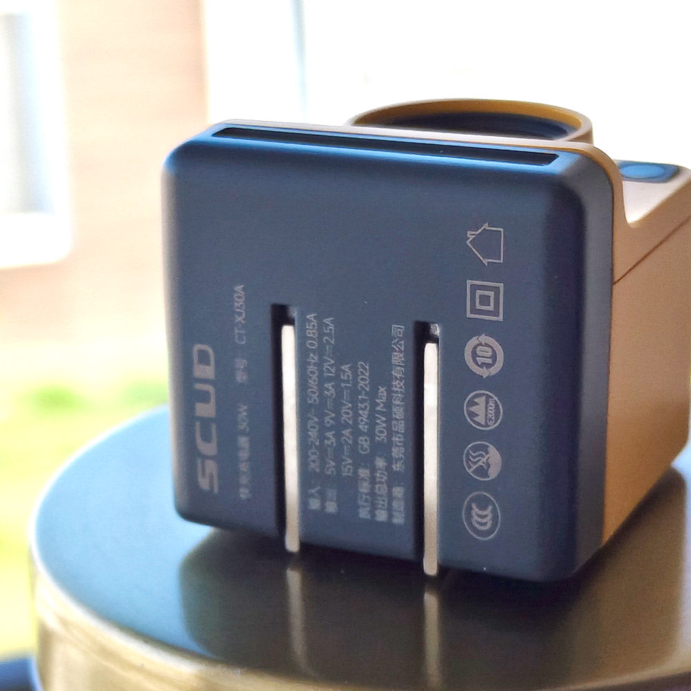 SCUD 30W Fast Charging USB-C Wall Adapter Pakistan – CT-A30A Foldable GaN