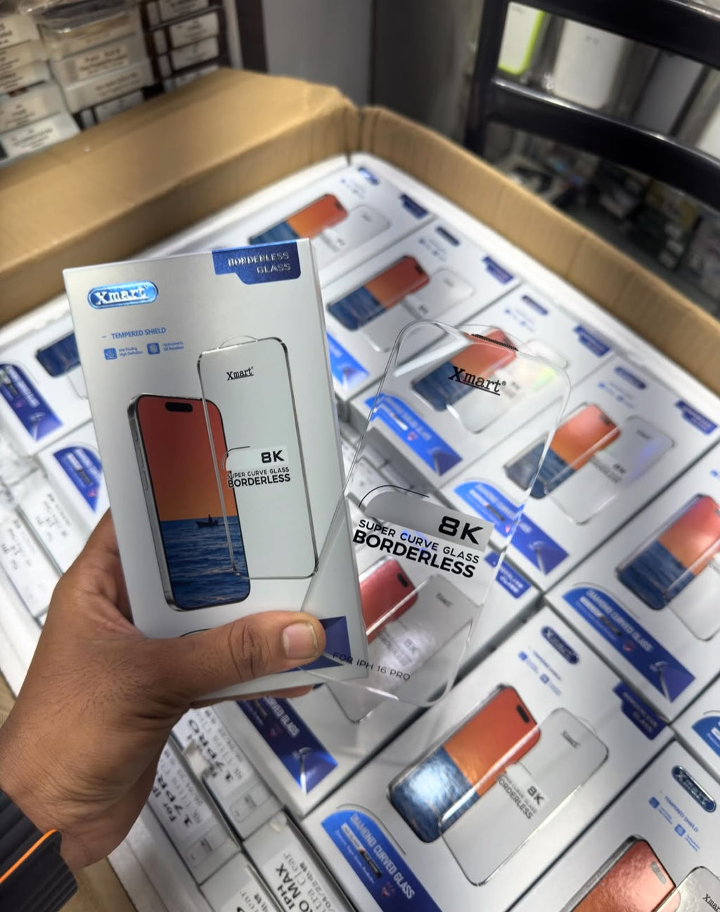 Screen protector product image for iPhone, Samsung and Google Pixel compatibility