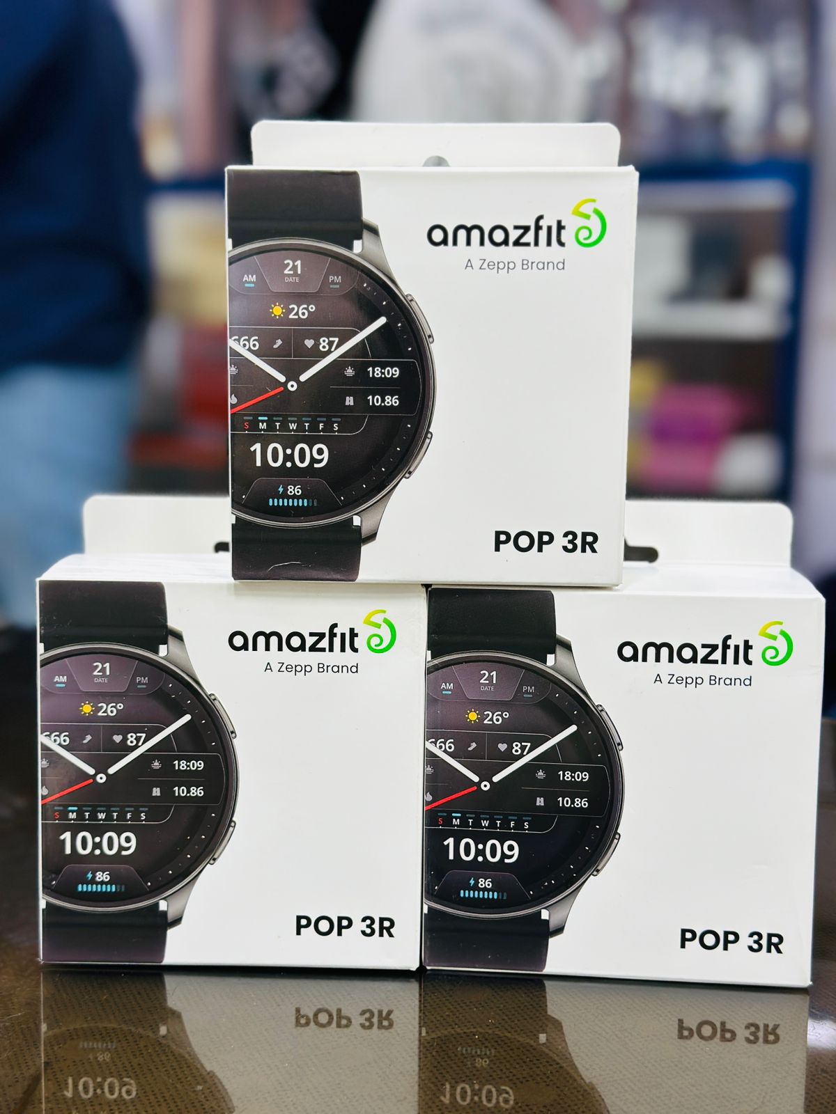 Amazfit POP 3R smartwatch retail box
