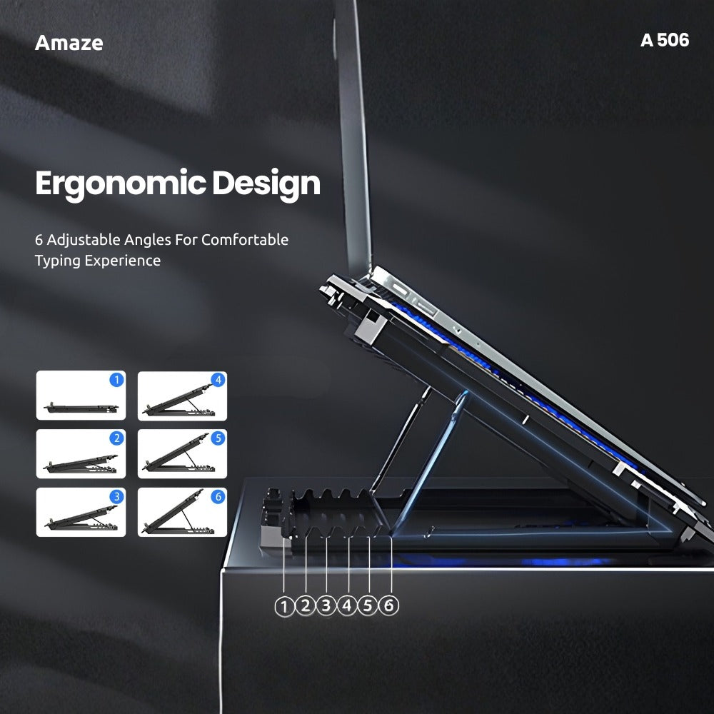 Amaze 6 Fan Laptop Cooling Pad A-506 in Pakistan - image 6
