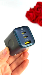 Baseus PicoGo AE11 67W GaN Charger side view with logo