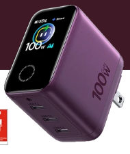 Baseus PicoGo Pro AH22 100W Dark Cherry digital display charger