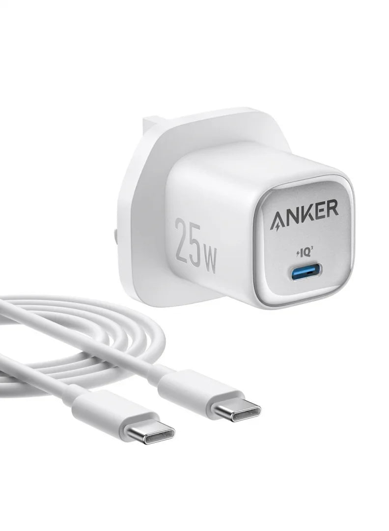 Anker Charger 25W Compact with USB-C to USB-C Cable - B2656