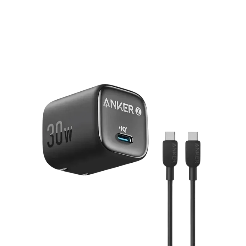 Anker Zolo 30W USB-C Charger with 3ft Braided USB-C to USB-C Cable - B2698