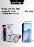 Glassology iPhone 17 Pro Max White Essentials Bundle – MagSafe Ring Stand Case + Ultra-Clear Screen Protector for iPhone 17 Pro Max