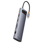 Baseus B00030709811-00 11-port USB-C hub in grey - view 1