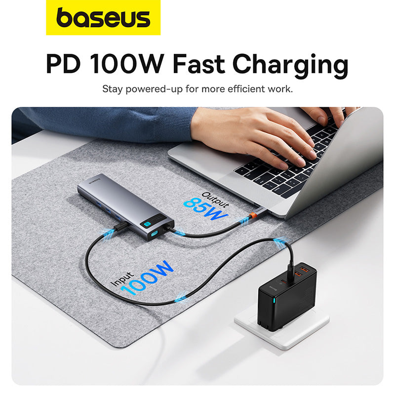Baseus B00030709811-00 11-port USB-C hub in grey - view 9