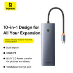 Baseus B0005280C811-00 grey 10-port USB-C hub - view 7