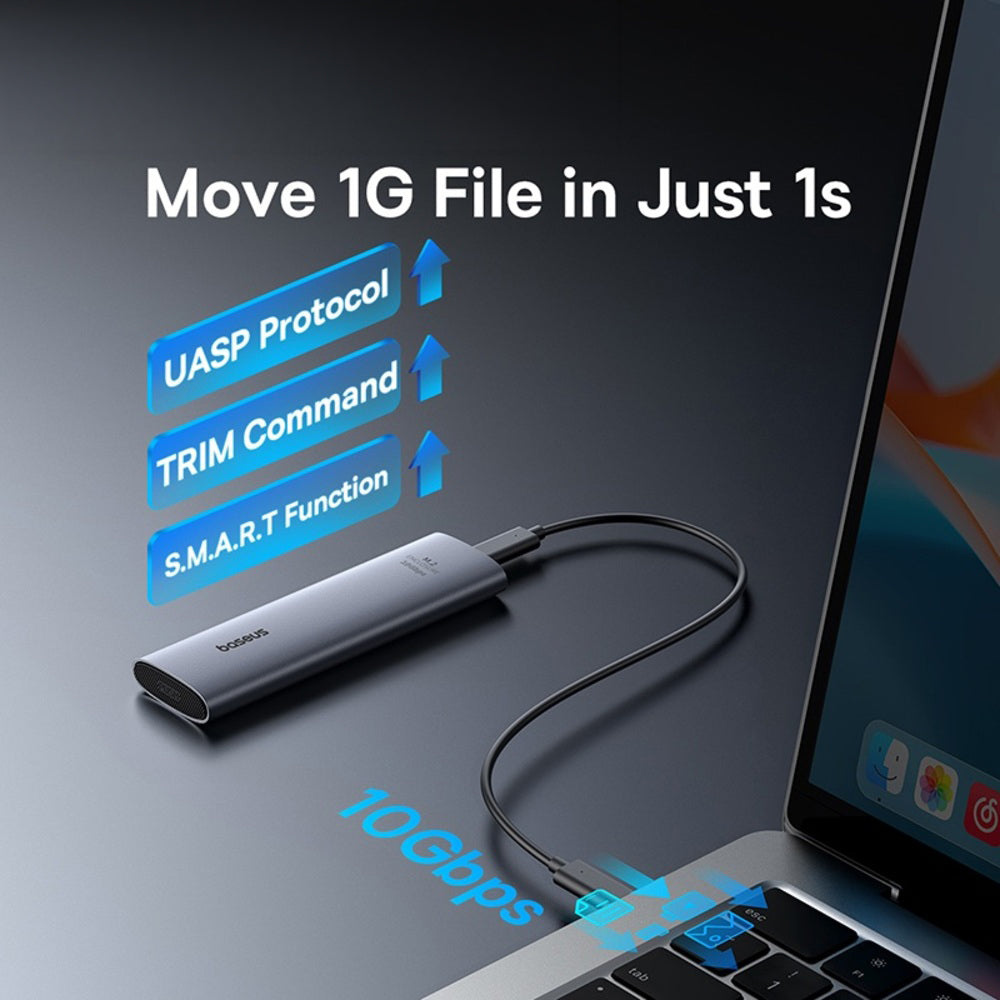 Baseus FlyJoy M.2 NVMe SSD enclosure in space grey – view 9