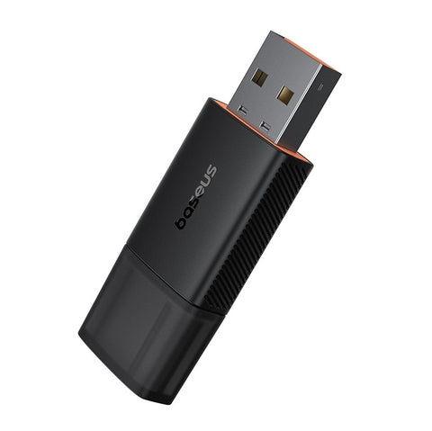 Baseus FastJoy 150Mbps USB Wi-Fi adapter with external antenna in black – view 1