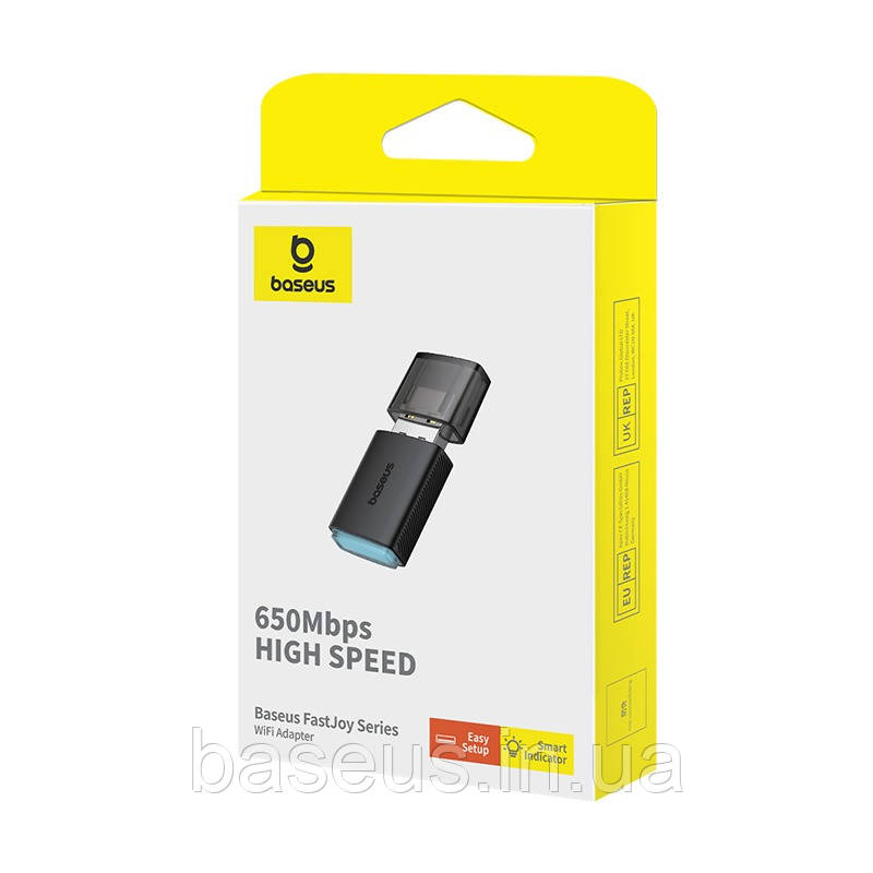Baseus FastJoy 650Mbps dual-band Wi-Fi USB adapter black B01317600111-04 - view 2