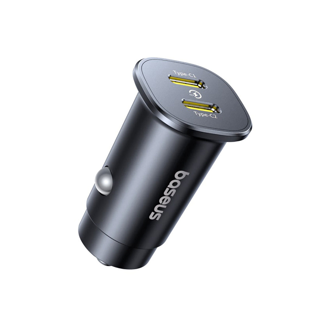 Baseus GoTrip DP1 dual USB-C 30W car charger Cosmic Black — product image 2