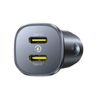 Baseus GoTrip DP1 dual USB-C 30W car charger Cosmic Black — product image 3