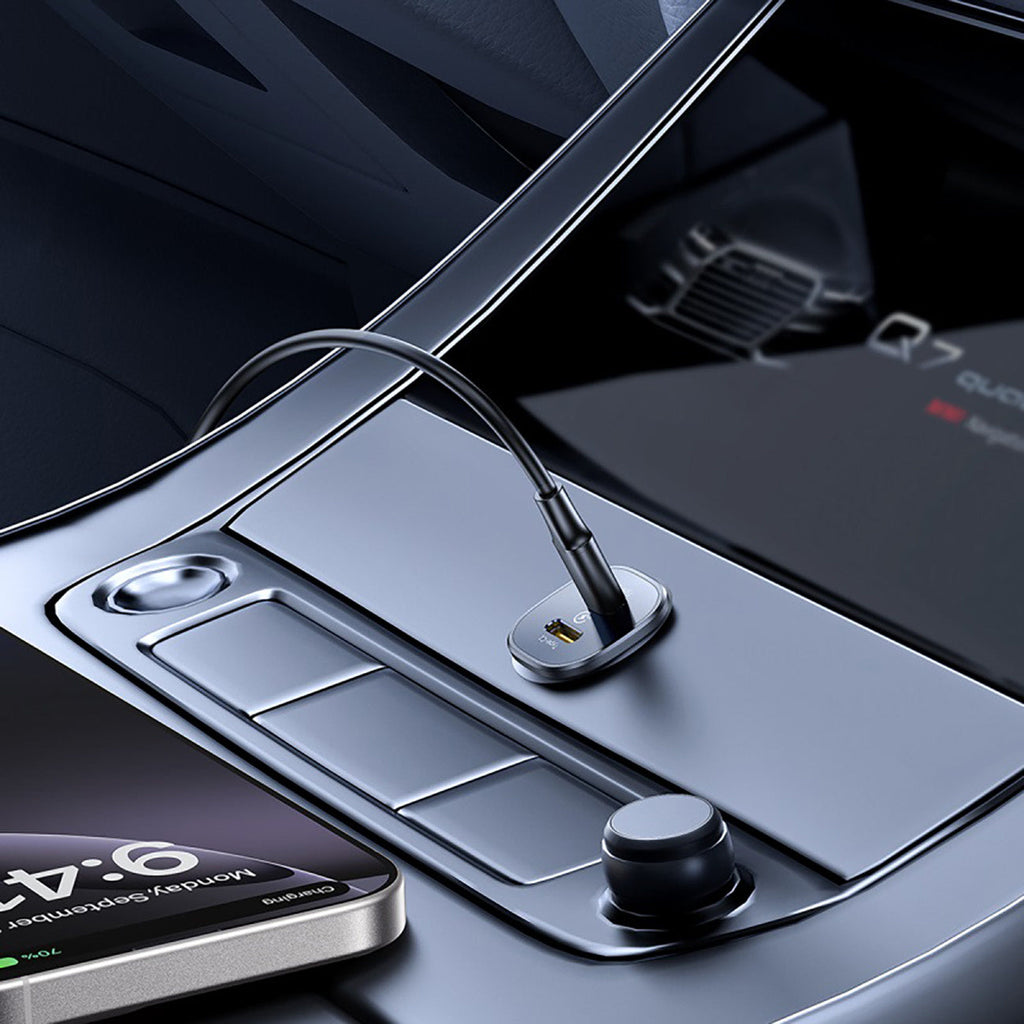 Baseus GoTrip DP1 dual USB-C 30W car charger Cosmic Black — product image 7