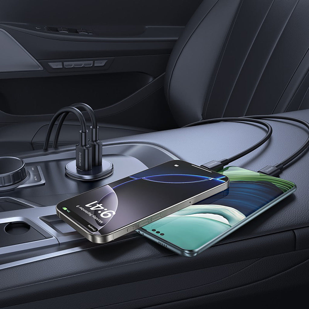 Baseus GoTrip DP1 dual USB-C 30W car charger Cosmic Black — product image 8