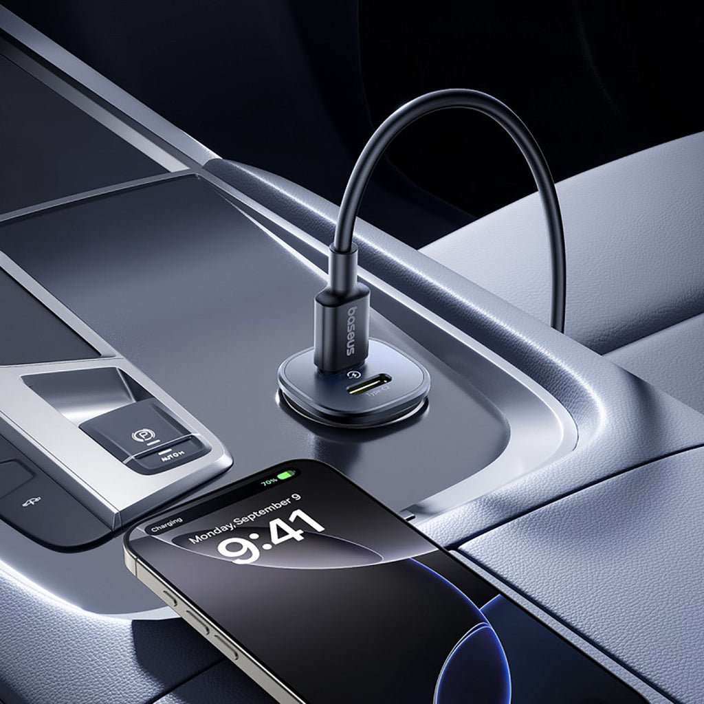 Baseus GoTrip DP1 dual USB-C 30W car charger Cosmic Black — product image 9