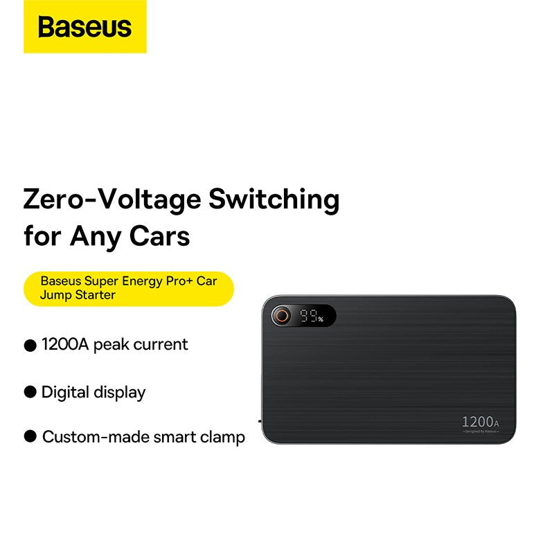 Baseus Super Energy Pro Plus 1200A car jump starter in black – view 2
