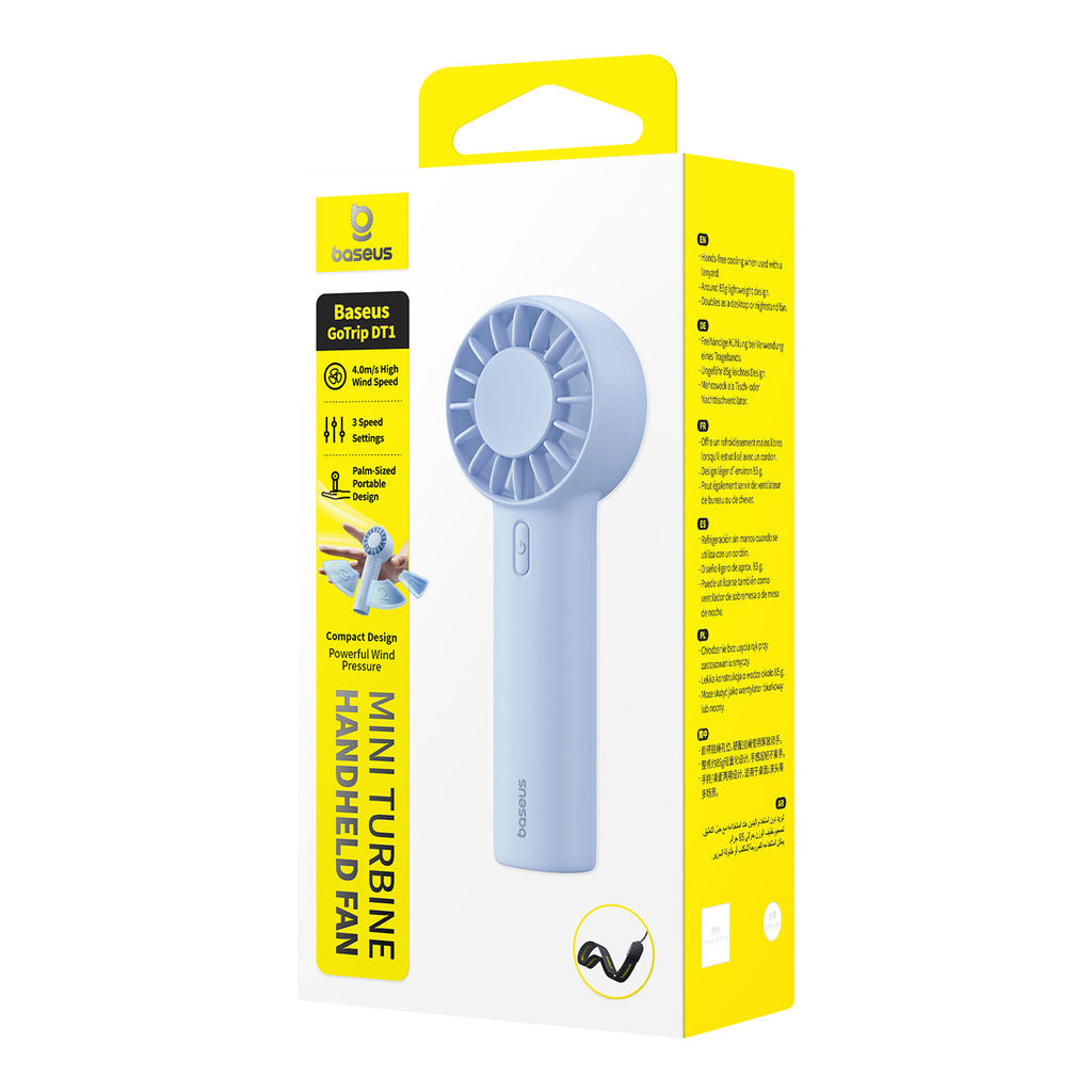 Baseus GoTrip DT1 handheld fan in Galaxy Blue – view 3