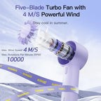 Baseus GoTrip DT1 mini turbine handheld fan in Nebula Purple – view 3