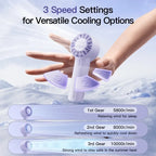Baseus GoTrip DT1 mini turbine handheld fan in Nebula Purple – view 4