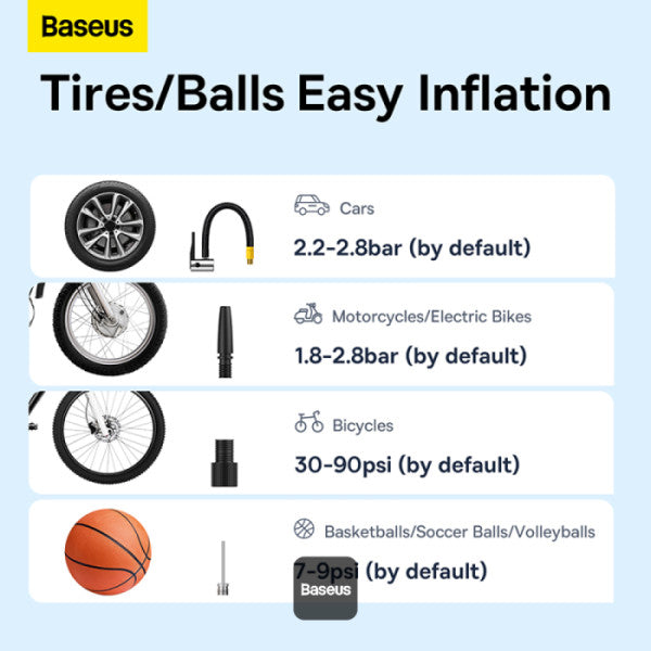 Baseus SuperMini Pro 150PSI wireless car inflator C11159300111-00 — product image 5