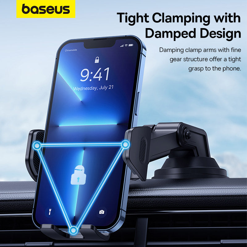Baseus UltraControl Go clamp-type phone holder in cluster black – view 10
