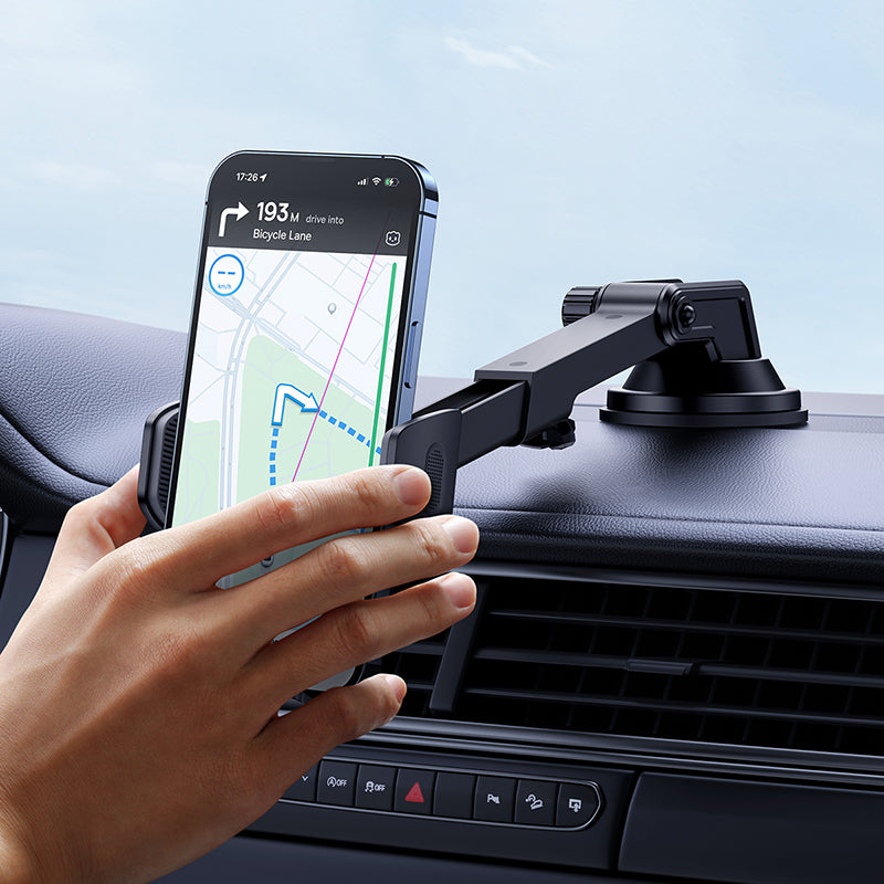 Baseus UltraControl Go clamp-type phone holder in cluster black – view 5