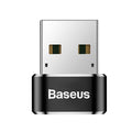 Baseus USB-C female to USB-A male OTG adapter in black – view 1