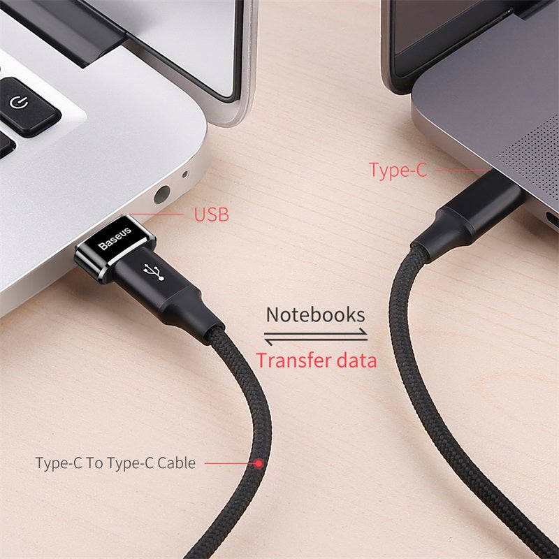 Baseus USB-C female to USB-A male OTG adapter in black – view 10
