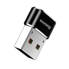Baseus USB-C female to USB-A male OTG adapter in black – view 6