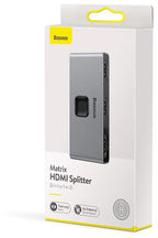 Baseus Matrix bidirectional HDMI switcher in space grey – view 5