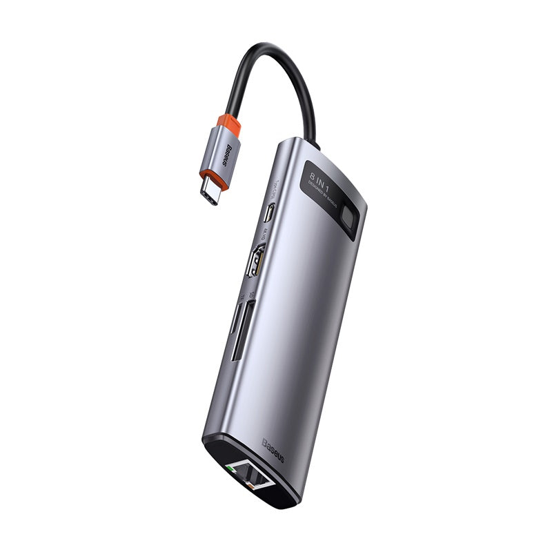Baseus Metal Gleam 8-in-1 USB-C hub in gray – view 10