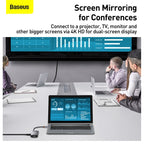 Baseus Metal Gleam 8-in-1 USB-C hub in gray – view 5