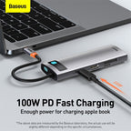 Baseus Metal Gleam 8-in-1 USB-C hub in gray – view 6