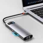 Baseus Metal Gleam 8-in-1 USB-C hub in gray – view 9