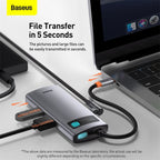 Baseus Metal Gleam 4-in-1 USB-C hub in gray – view 4