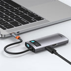 Baseus Metal Gleam 4-in-1 USB-C hub in gray – view 9