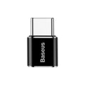Baseus Micro-USB female to USB-C male adapter in black – view 1