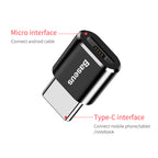 Baseus Micro-USB female to USB-C male adapter in black – view 3