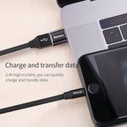 Baseus USB-A female to USB-C male OTG adapter in black – view 3