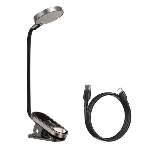 Baseus DGRAD-0G grey rechargeable mini clip reading lamp