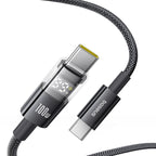Baseus Display 2 100W USB-C to USB-C cable black LED wattage display